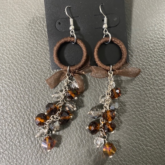 GANZ Brown Bead Earrings - Picture 2 of 3